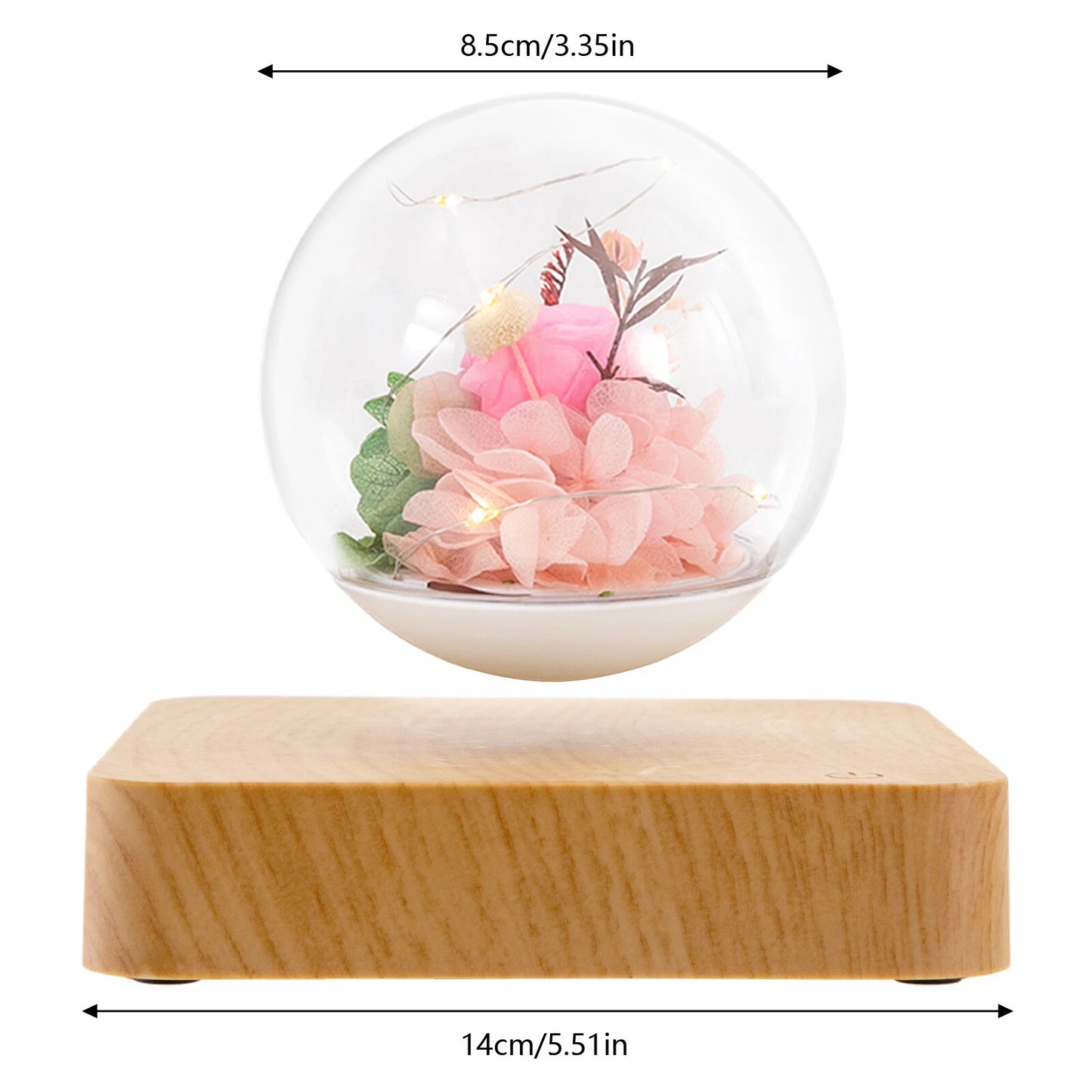 Magnetic Levitation Flower Light with LED Floating Floral Sphere