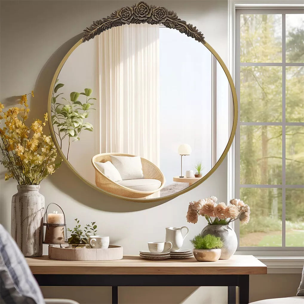 Baroque Brass Wall Mirror