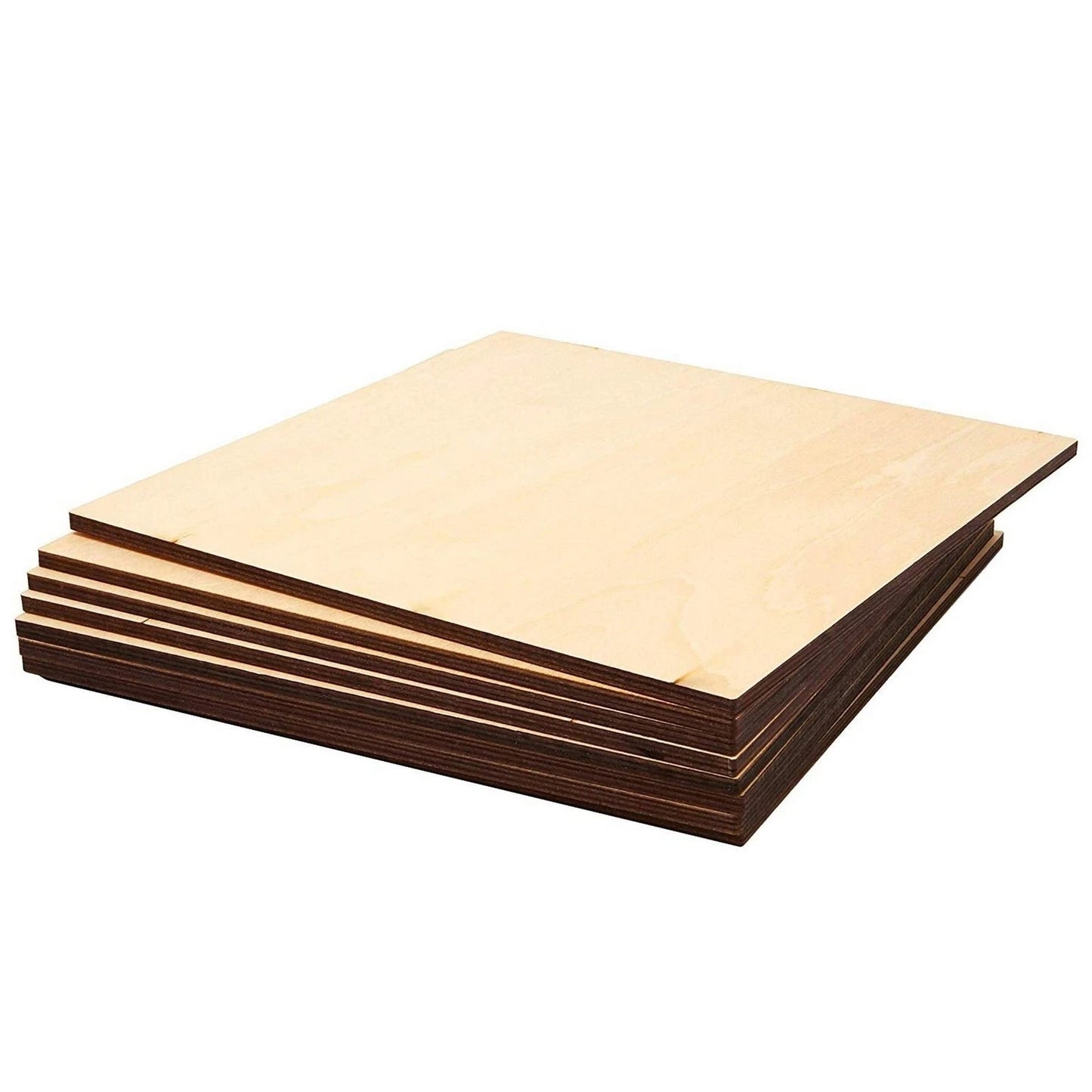 8 Pack Thin 8x8 Unfinished Wood Squares for Crafts