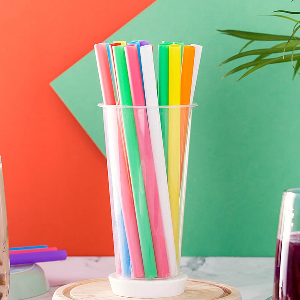 100 Pcs Jumbo Smoothie Straws