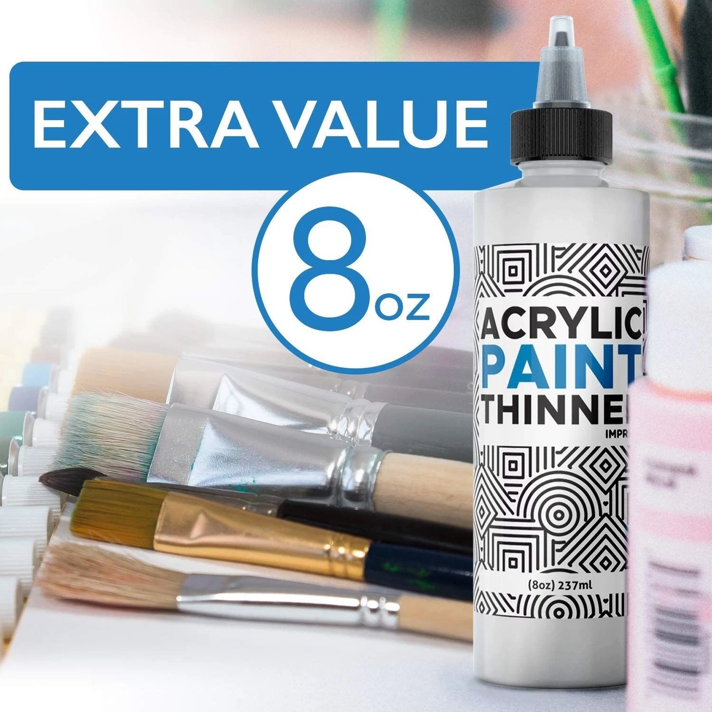 8oz Acrylic Paint Thinner for Slow Drying Acrylics