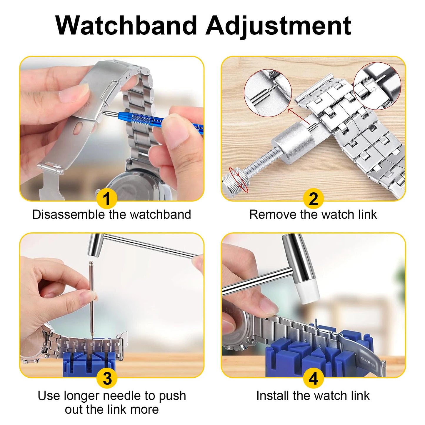 74-Piece Watch Repair Tool Kit