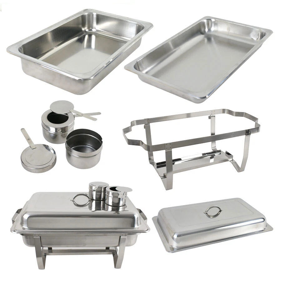 4-Pack Stainless Steel Chafing Dish Buffet Warmer Set