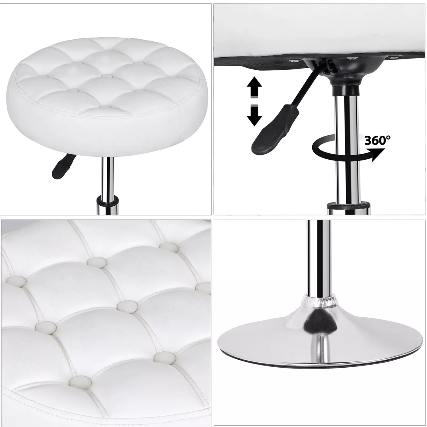 Round Vanity Stool for Makeup Room