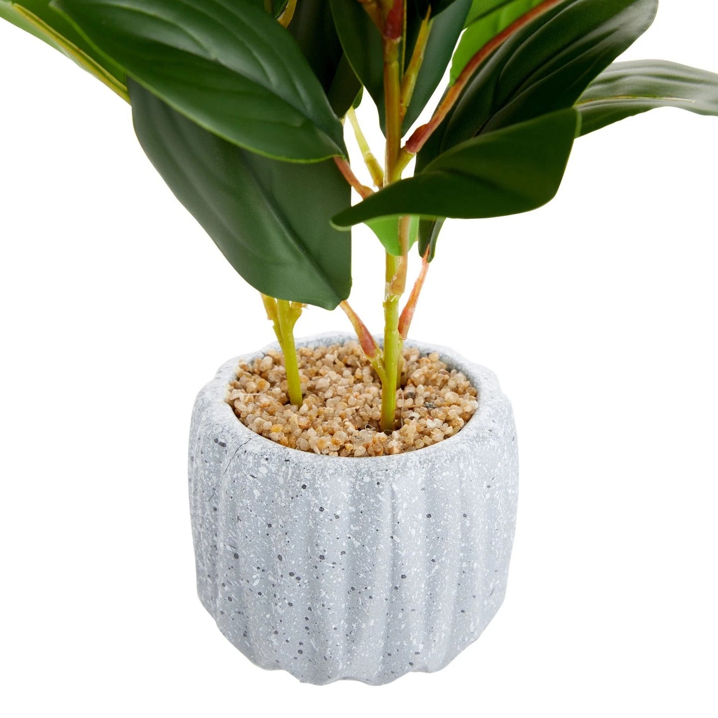 Artificial Potted Plant with Grey Cement Planter