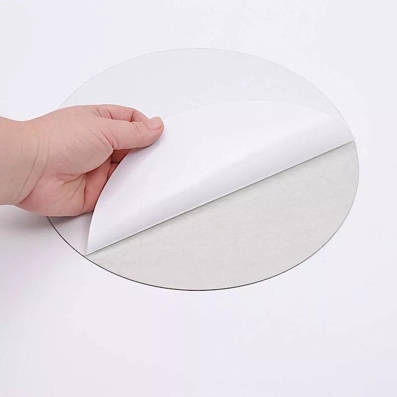 12 Silver 10" Round Acrylic Mirror Wall Decals
