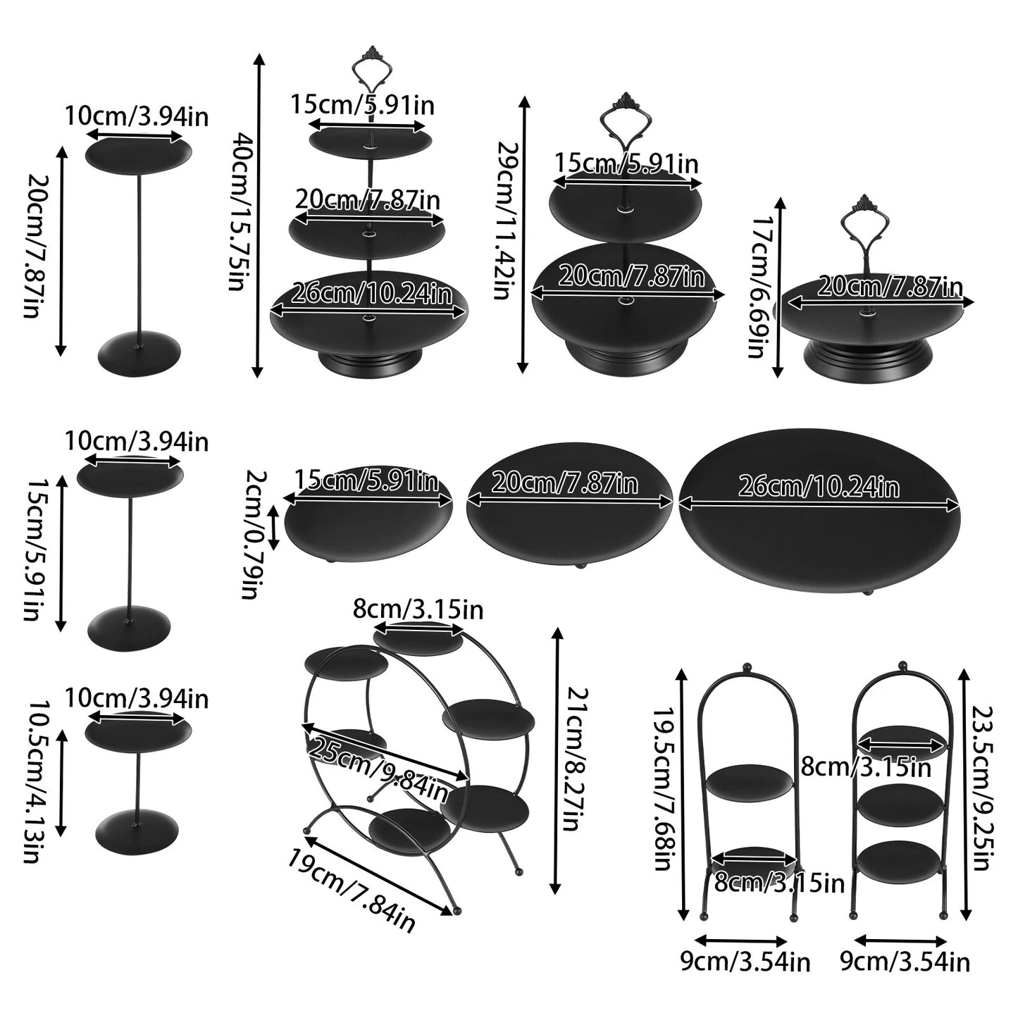 12-Pack Round Dessert Displays