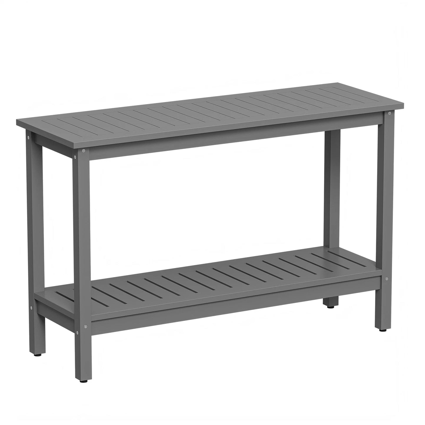 48" Outdoor Wooden Console Table – 2-Tier