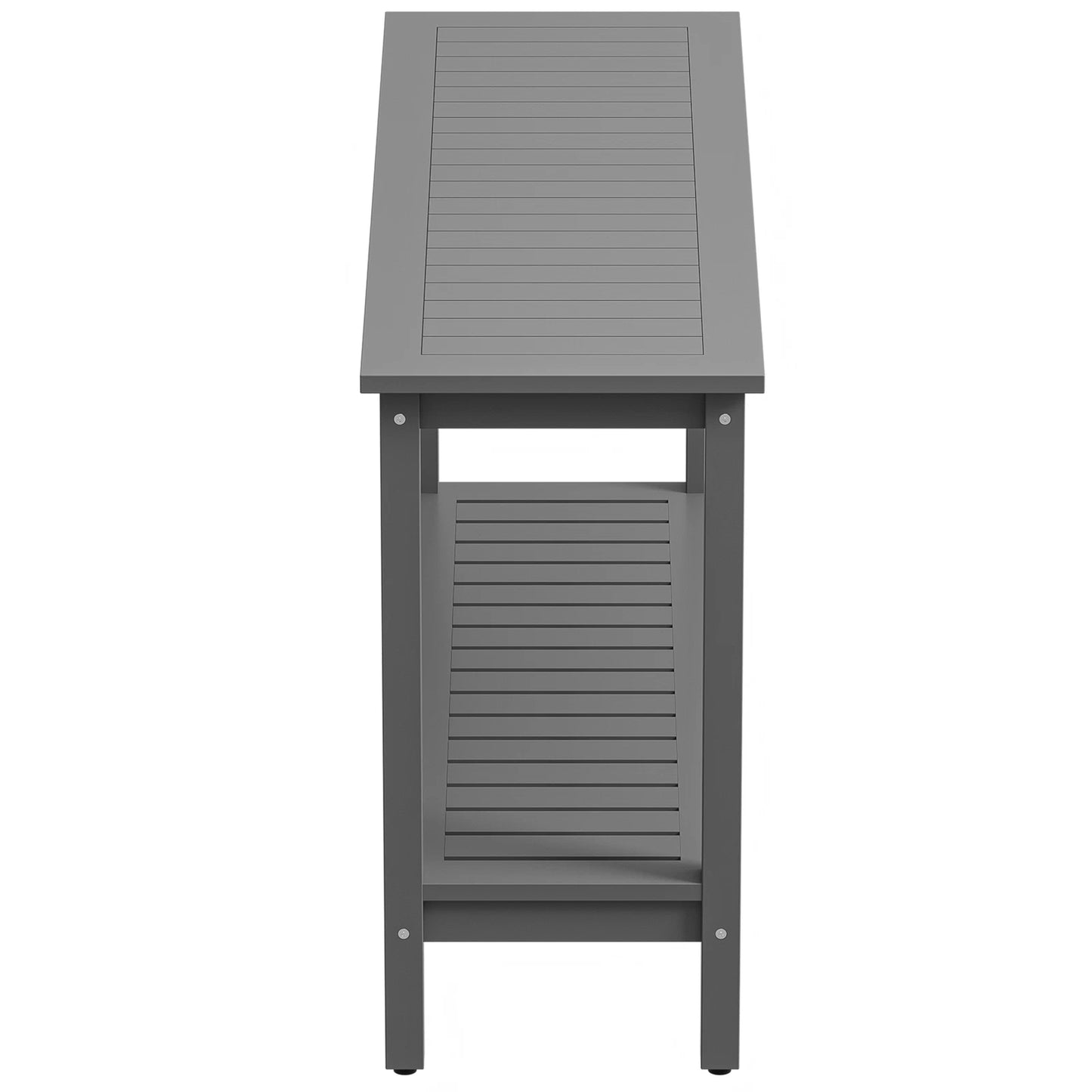 48" Outdoor Wooden Console Table – 2-Tier