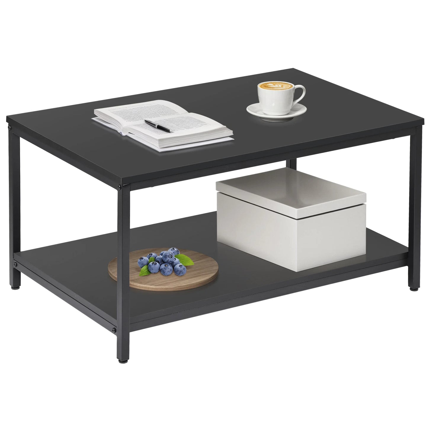 Coffee Table with Open Storage Shelf