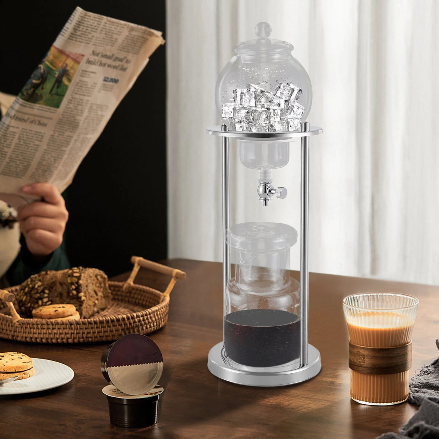 Iced Coffee Dripper Cold Brew Drip Tower Coffee Maker