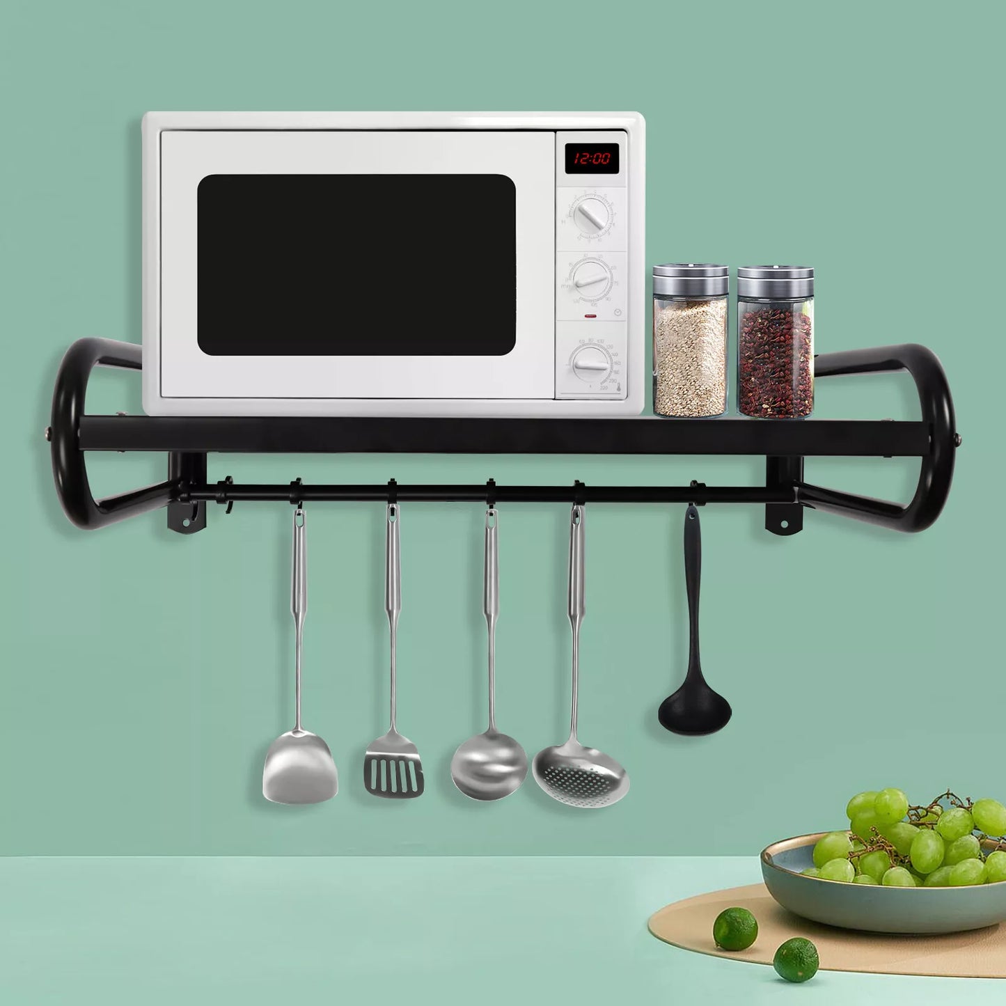 48cm Carbon Steel Wall Mounted Shelf for Kitchen & Bathroom