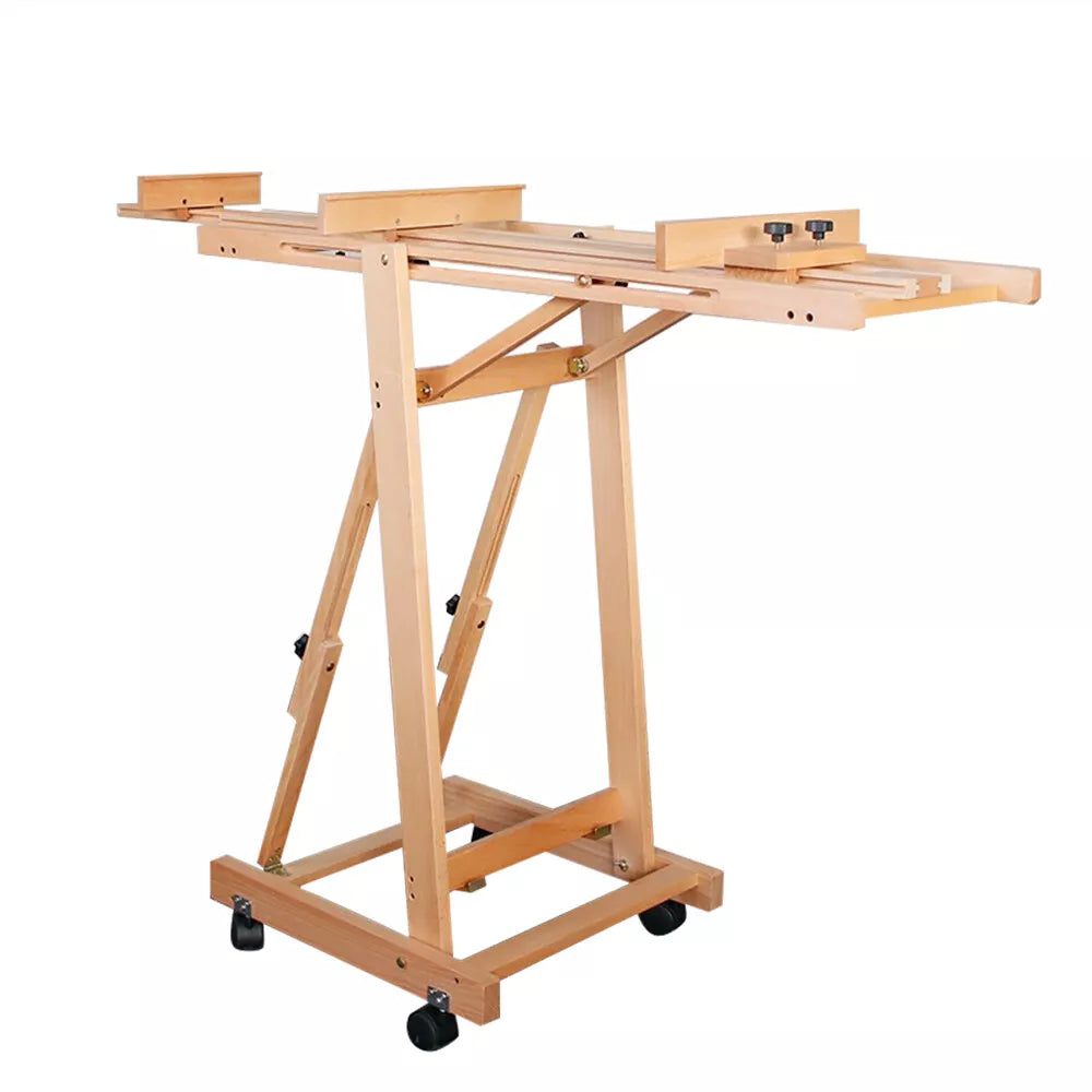 Adjustable H-Frame Wooden Studio Easel