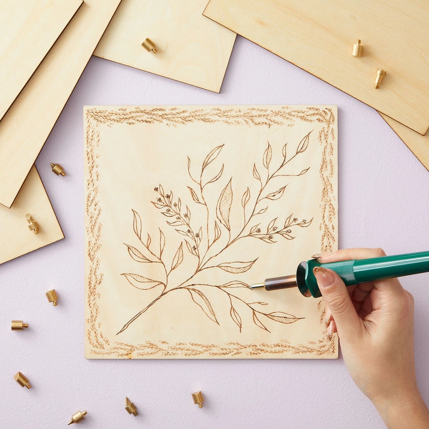 8-Pack Thin 8x8 Wood Squares for Crafts