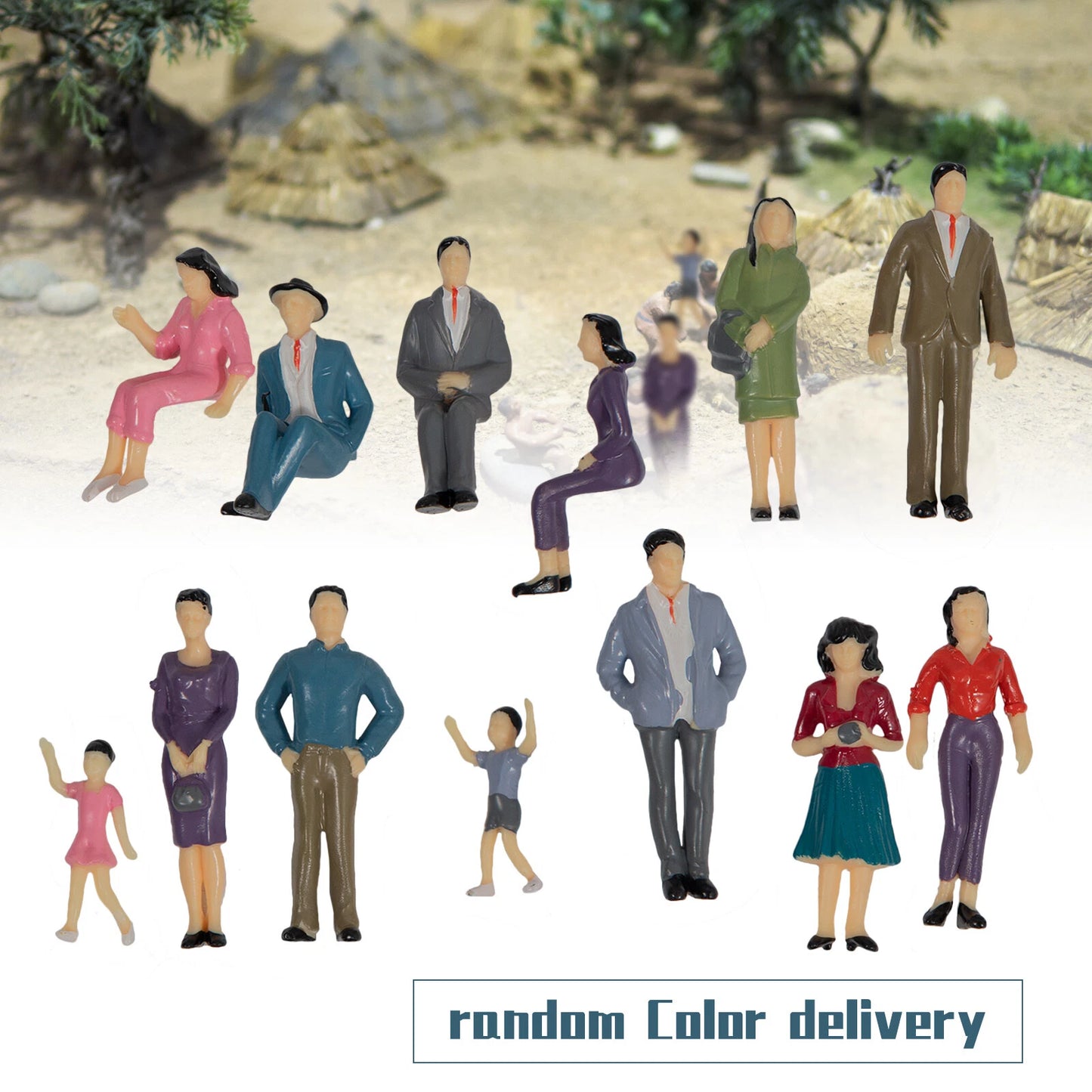 14pcs 1:25 Miniature Painted Figures