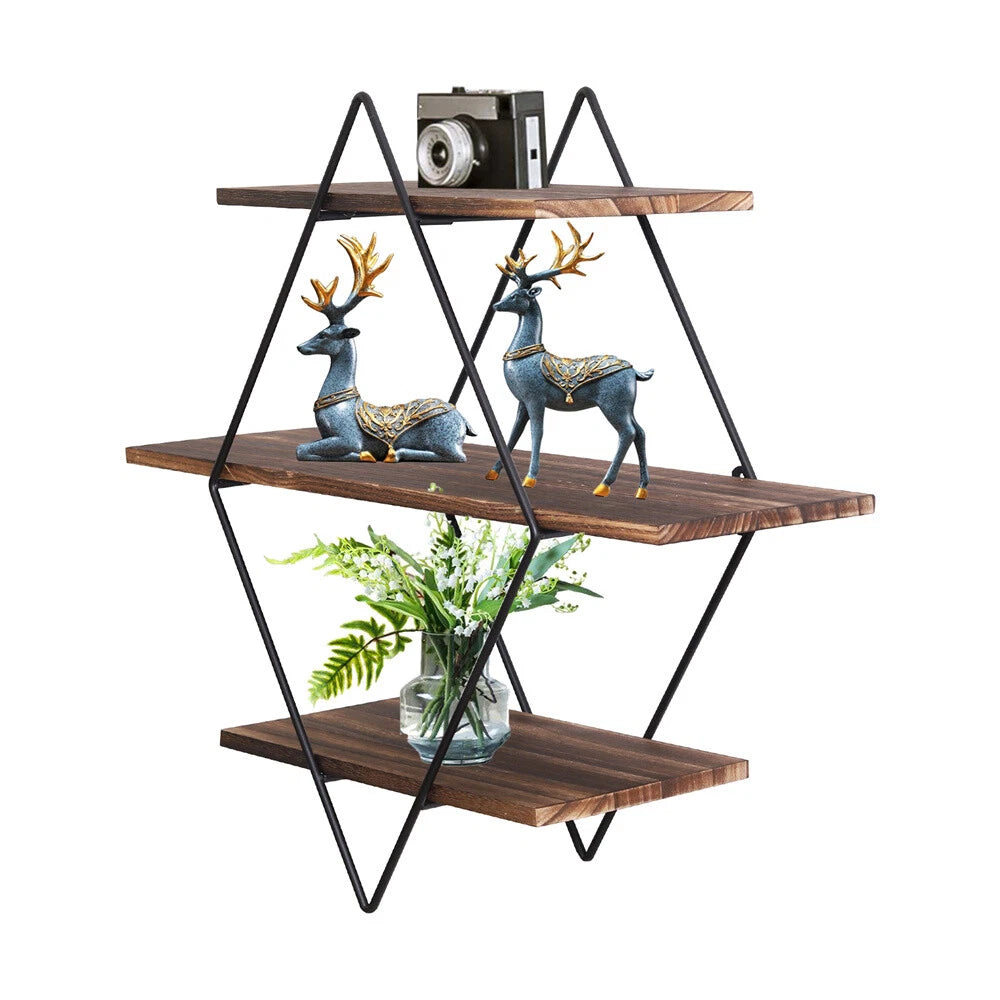 Heavy Duty 3-Tier Floating Wall Shelf