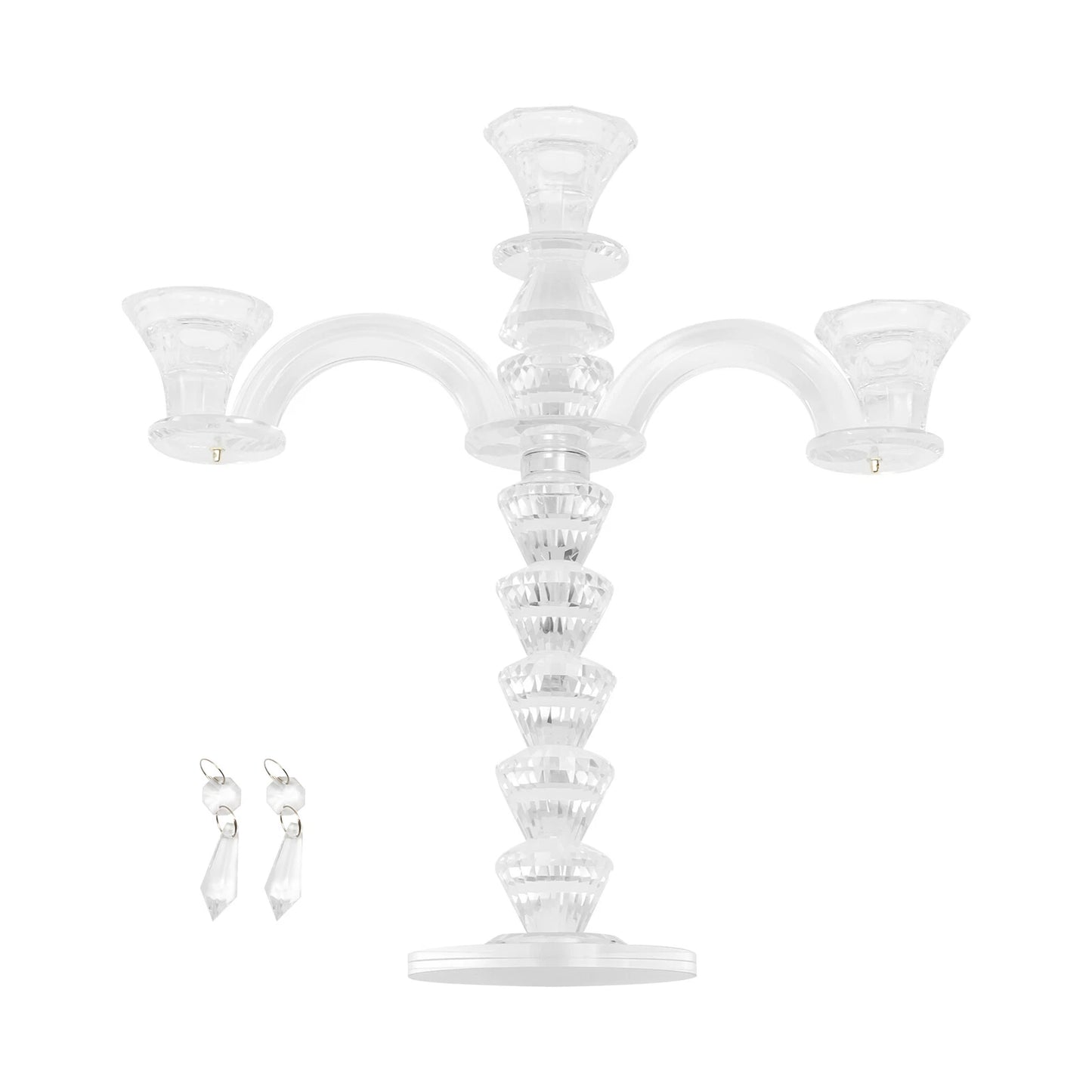 Artificial Crystal Glass Candle Holder