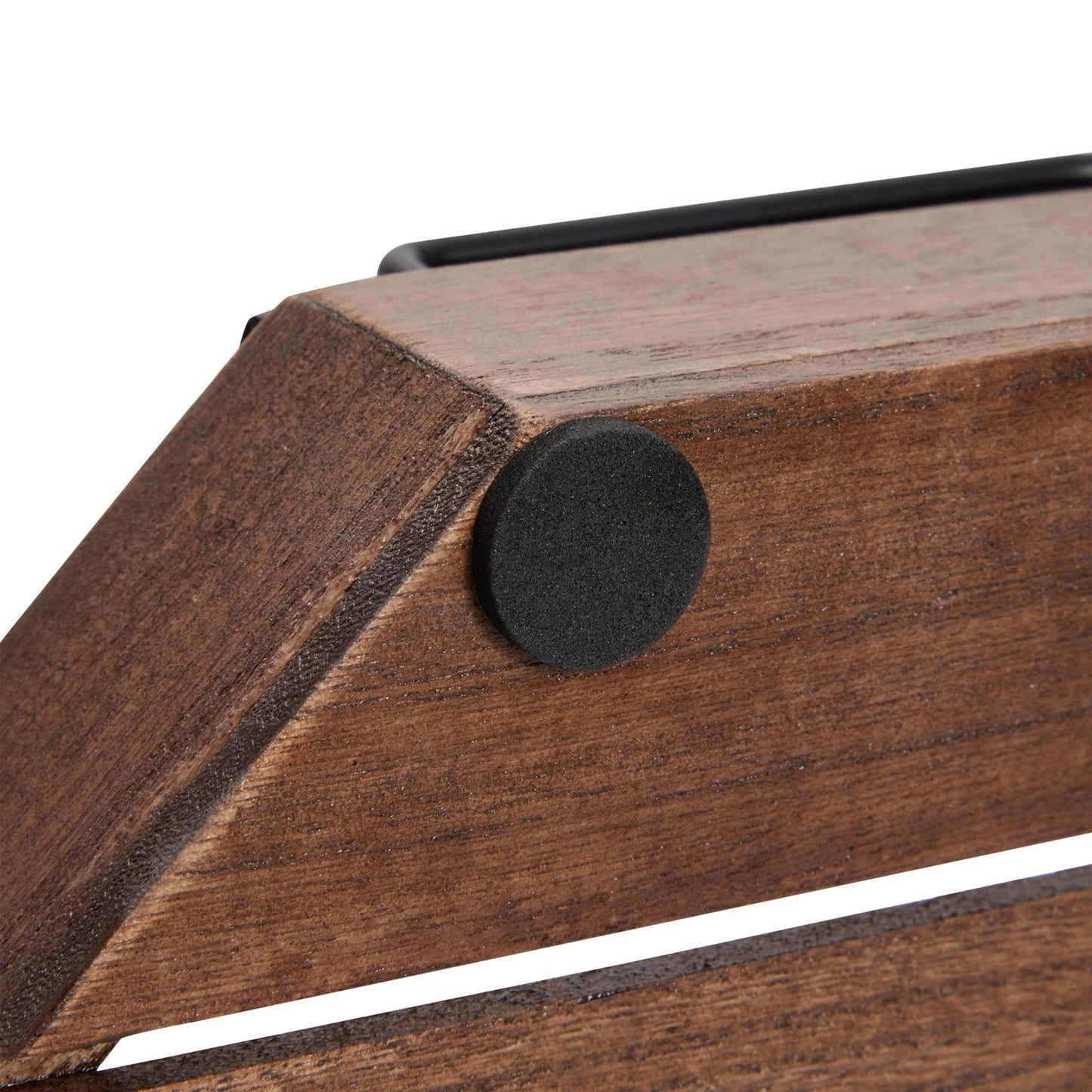 Rustic Octagonal Wood Serving Tray with Metal Handles