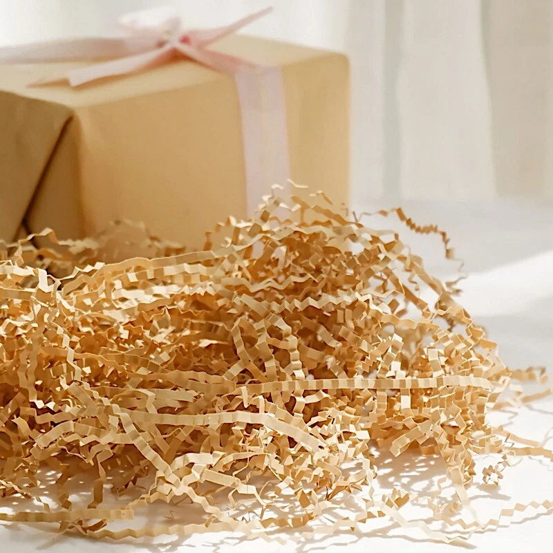 Natural 8 oz Crinkle Cut Kraft Paper Shreds