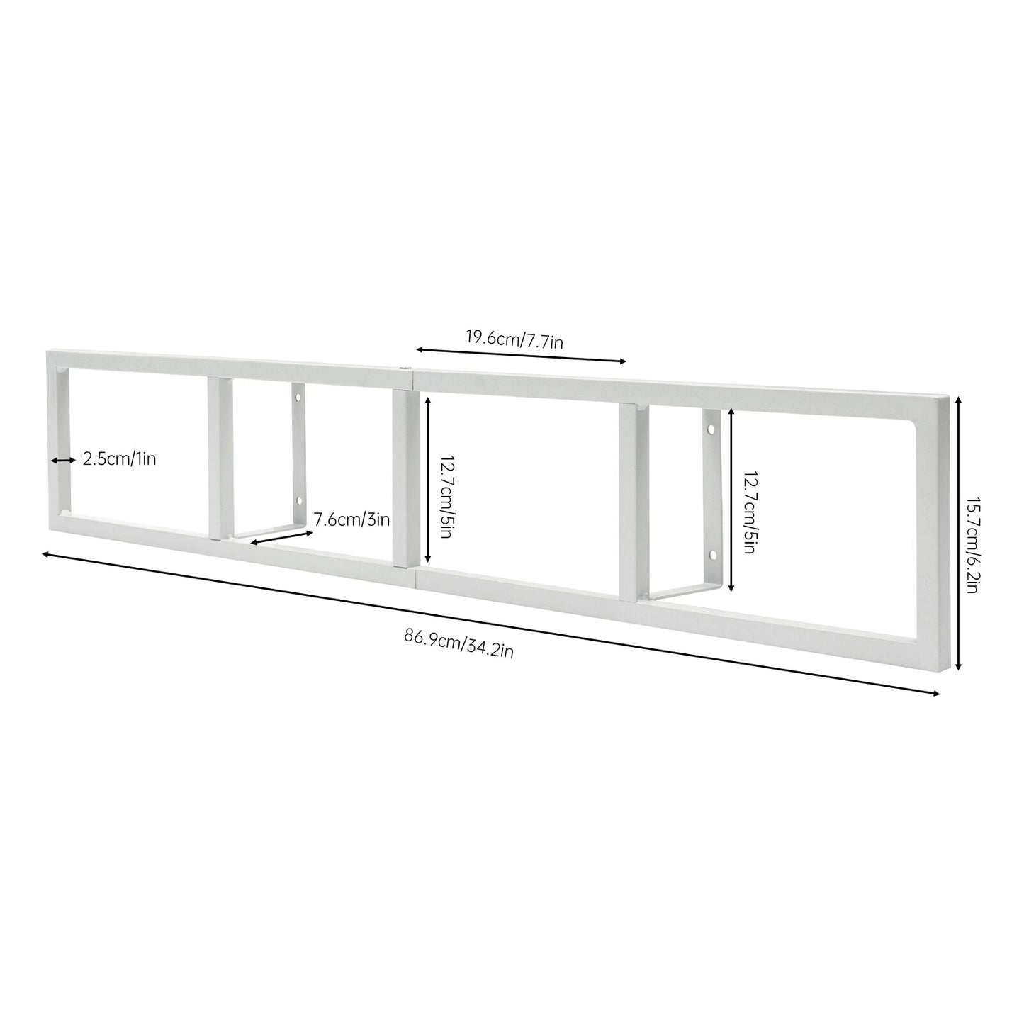 2PCS 34" Wall-Mount Media Storage Rack