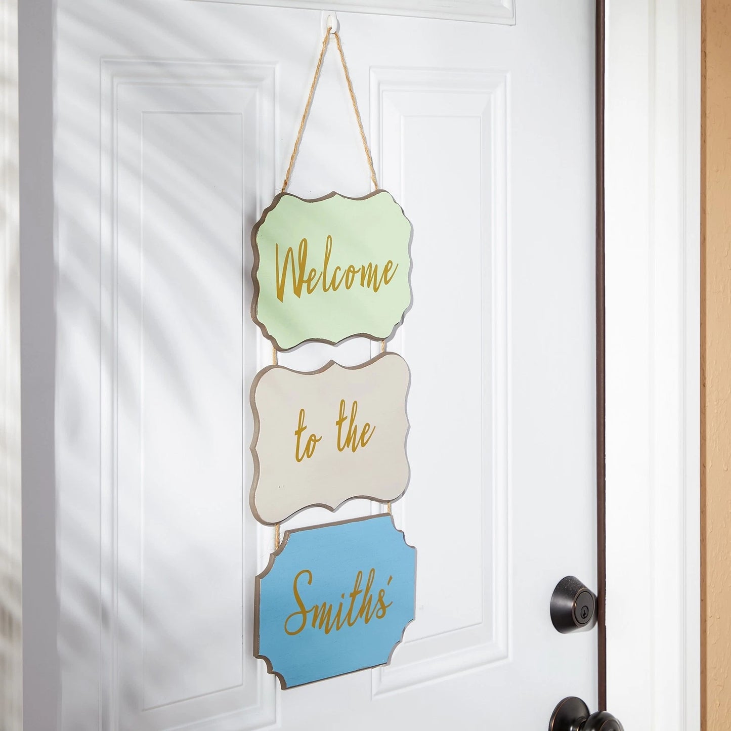 6-Pack Unfinished MDF Wood Plaques with Jute Rope