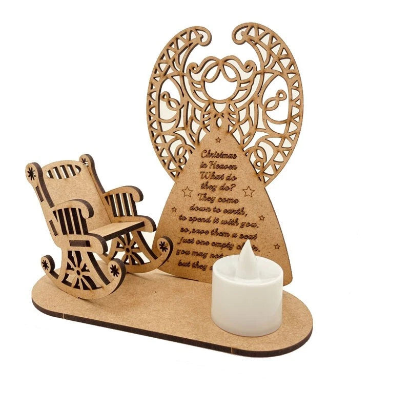Heaven Poem Tree Rocking Chair Candle Holder