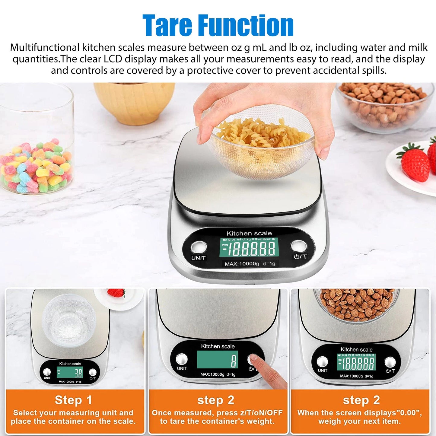 Home Collection 22lbs Digital Kitchen Food Diet Scale