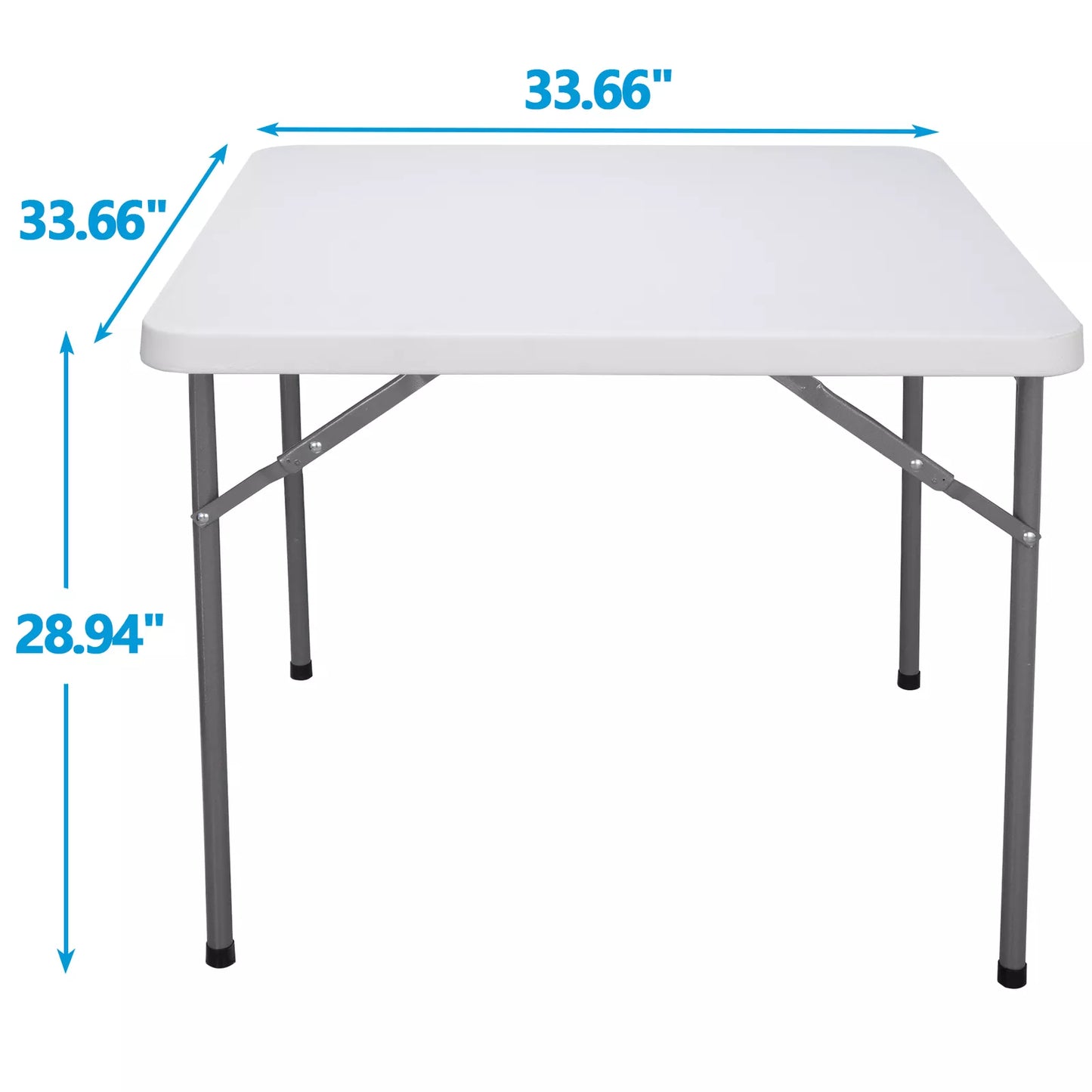 3ft Square Folding Card Table – White Multipurpose Table