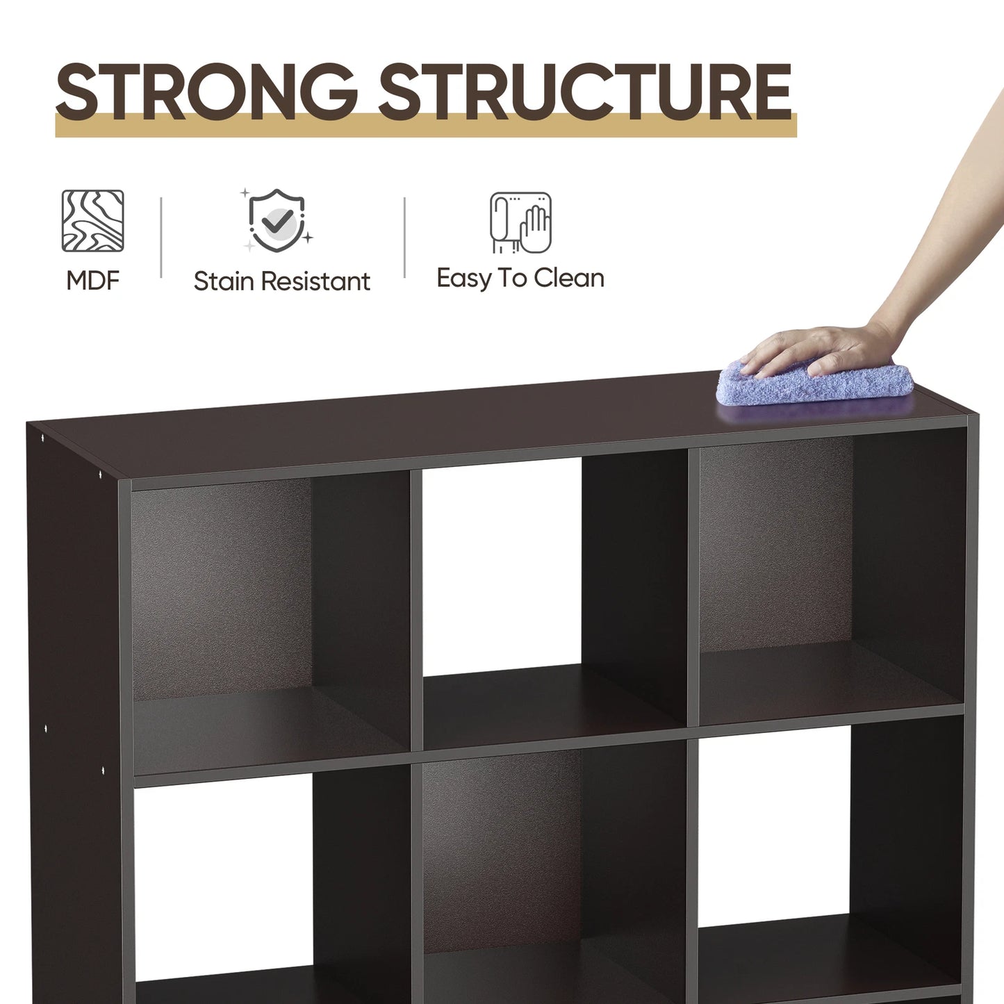 9 Cube Open Shelf Storage Bookcase
