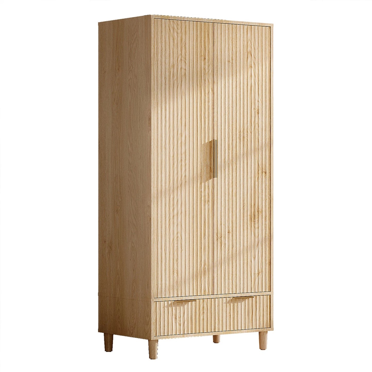 Farmhouse Armoire Wardrobe Closet with Drawers