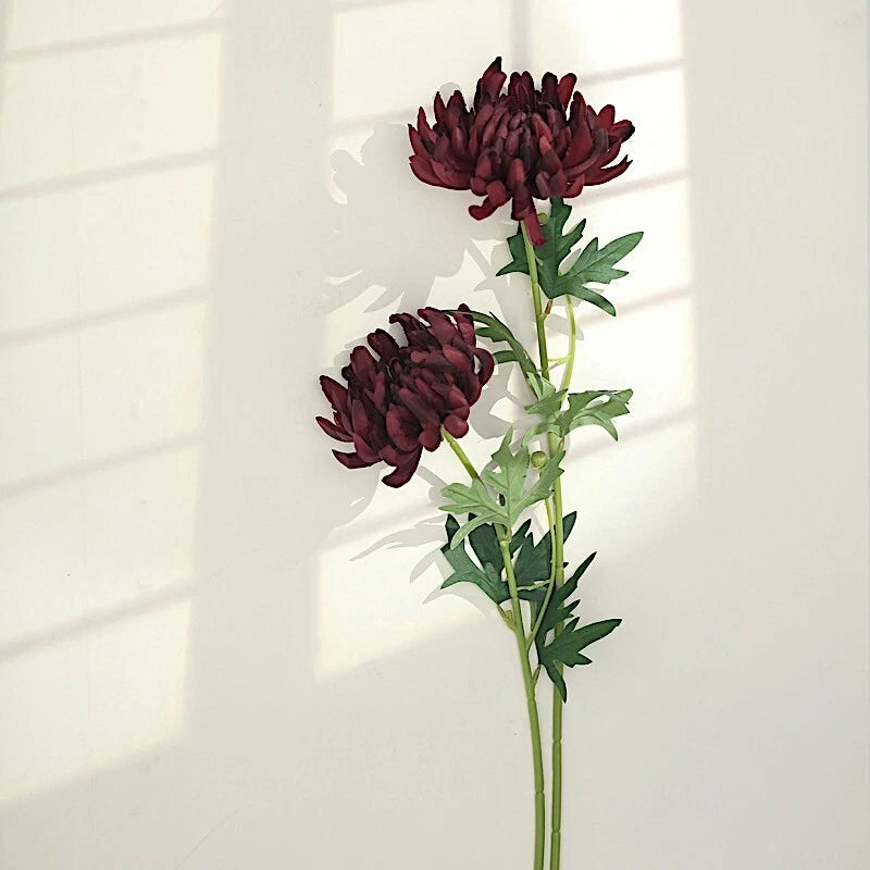 Home Collection 3 Stems 27" Artificial Chrysanthemum Silk Flowers
