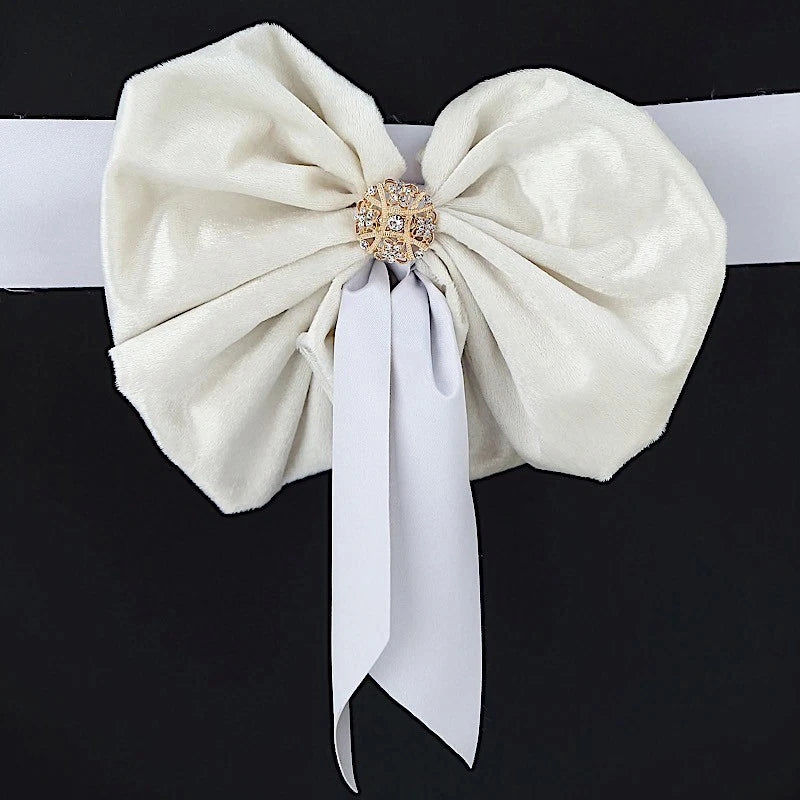 Home Collection 5-Piece Gold Metal Floral Brooch Pins – Rhinestone Wedding & Event Decorations
