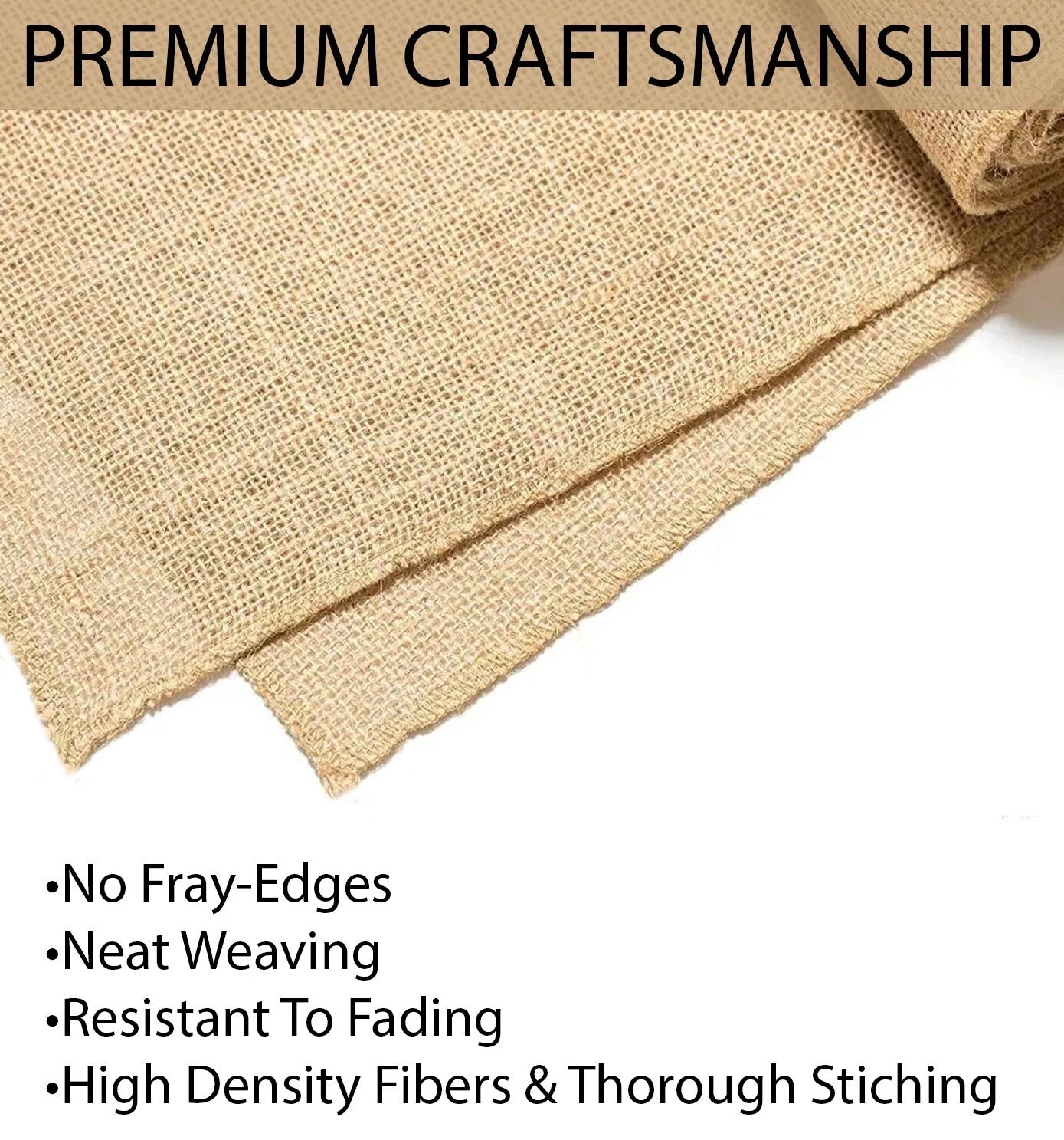 SOLD BY THE YARD: 14" Wide Natural Burlap Fabric