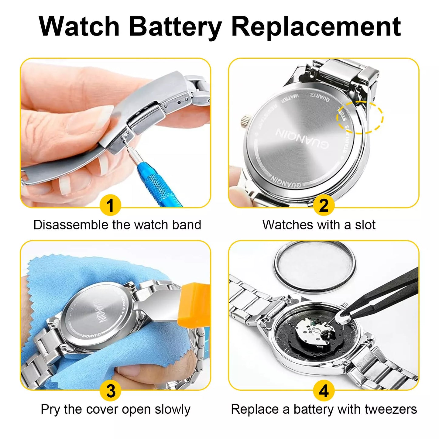 74-Piece Watch Repair Tool Kit