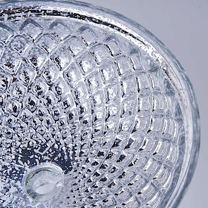8" Mercury Glass Compote Vase Bowl