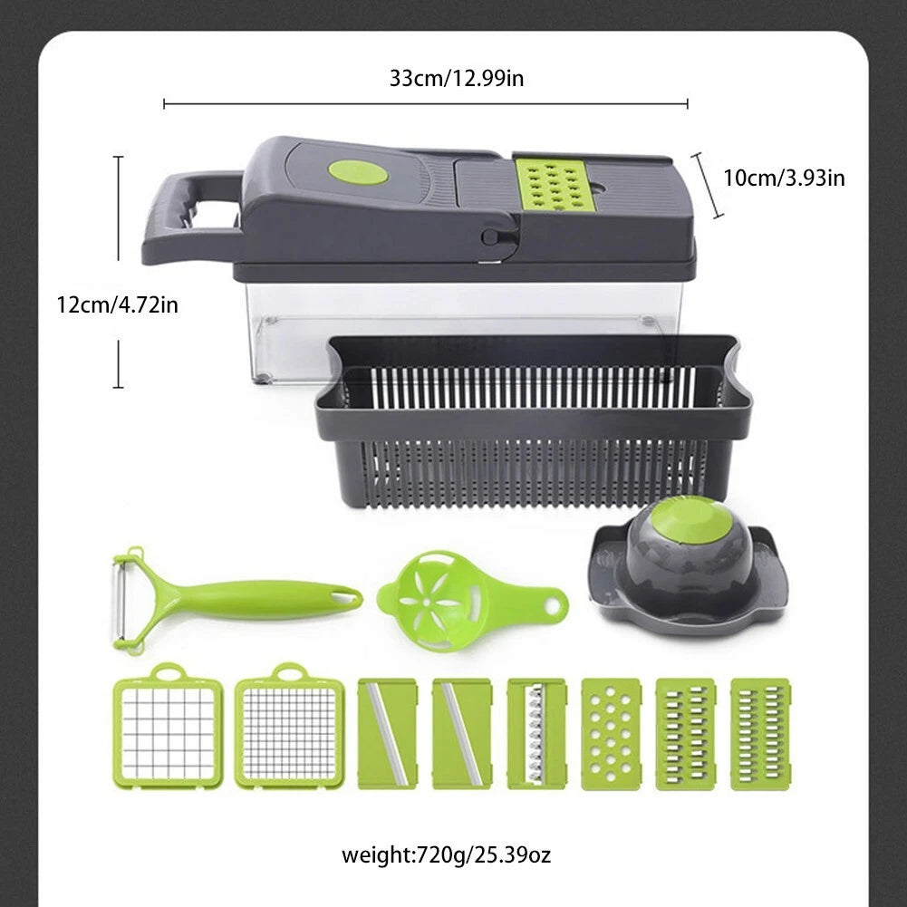 14-in-1 Vegetable Chopper & Slicer Set with Container
