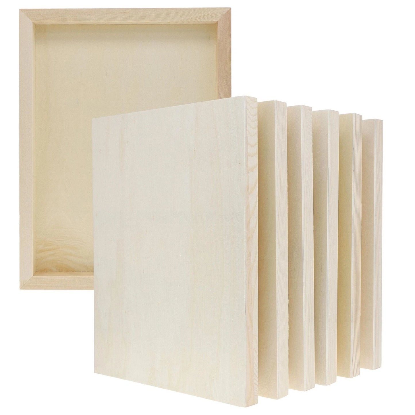 6-Pack 9x12 Inch Unfinished Wood Canvas Panels