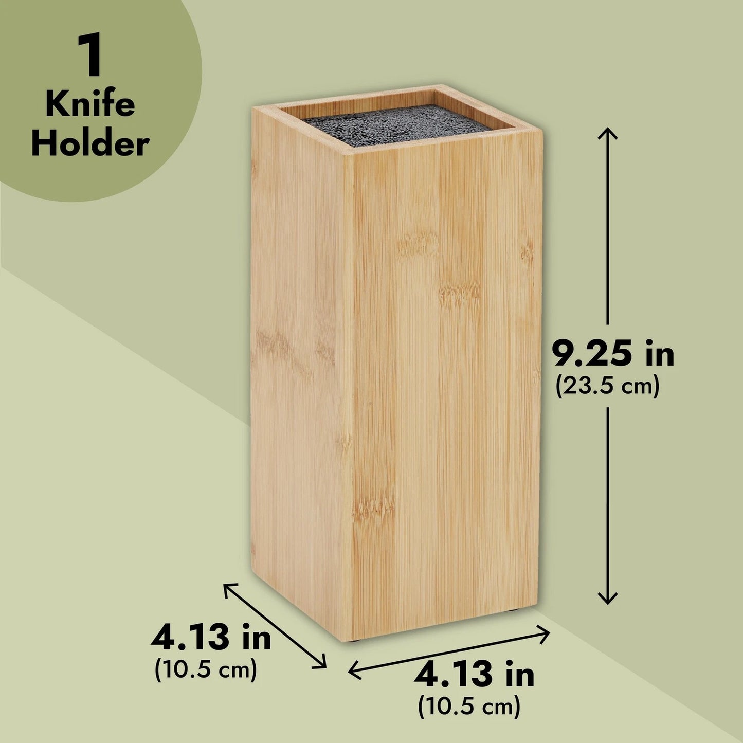 Bamboo Universal Knife Block with Bristles