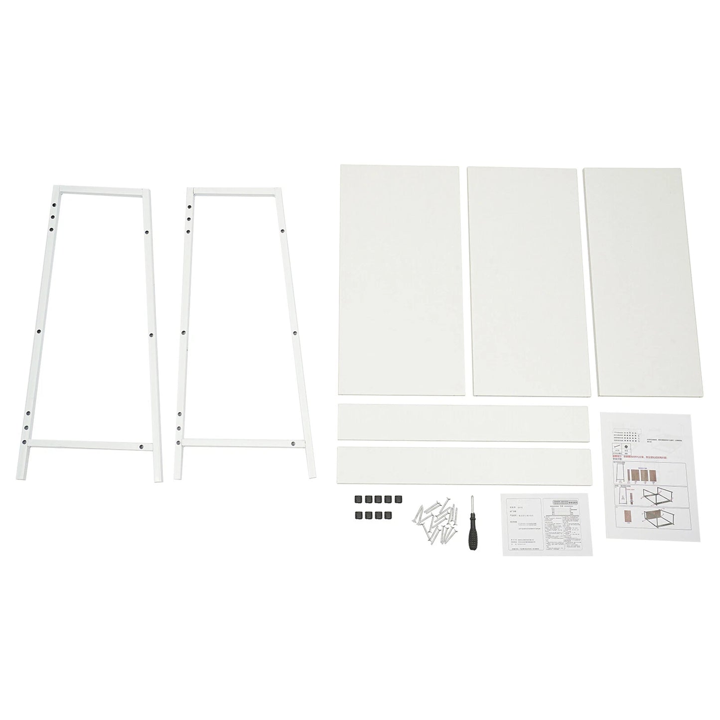 3-Tier Industrial Bookshelf Ladder Storage Shelf