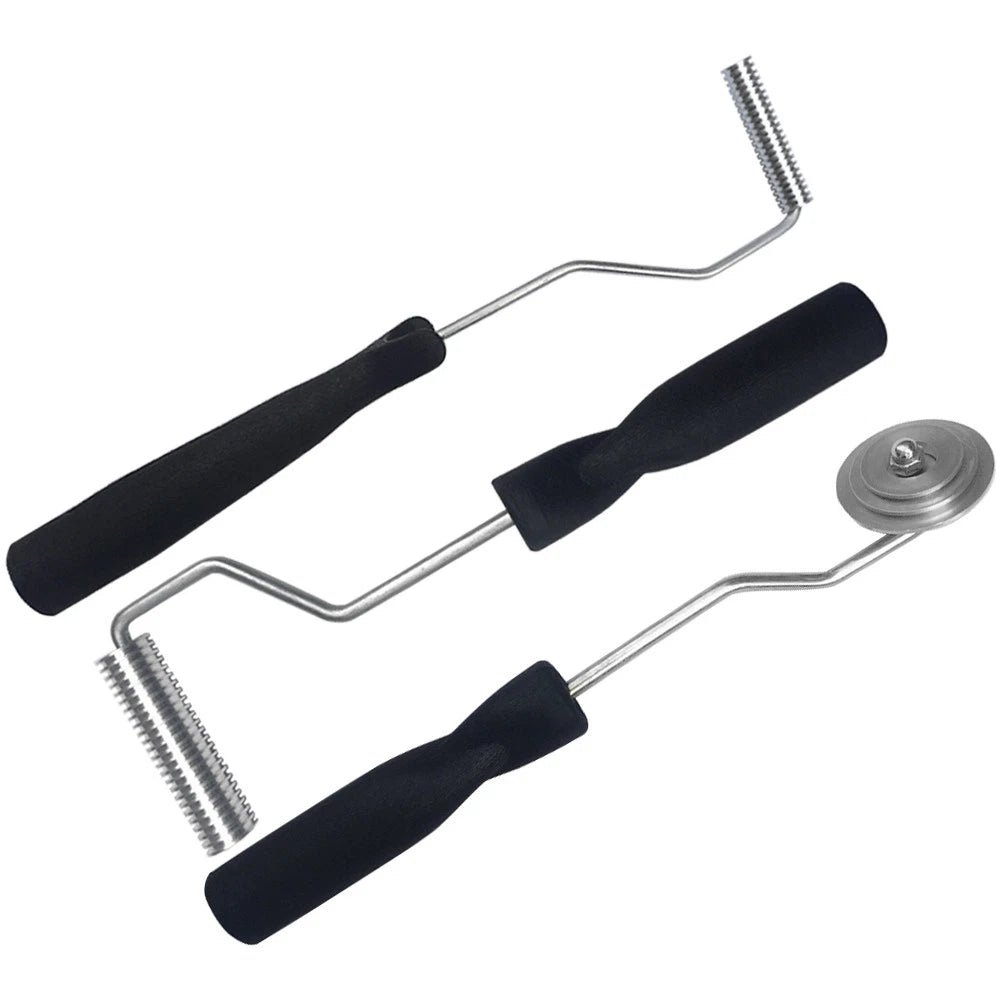 3Pcs Fiberglass Bubble Paddle Laminating Roller Tool Kit