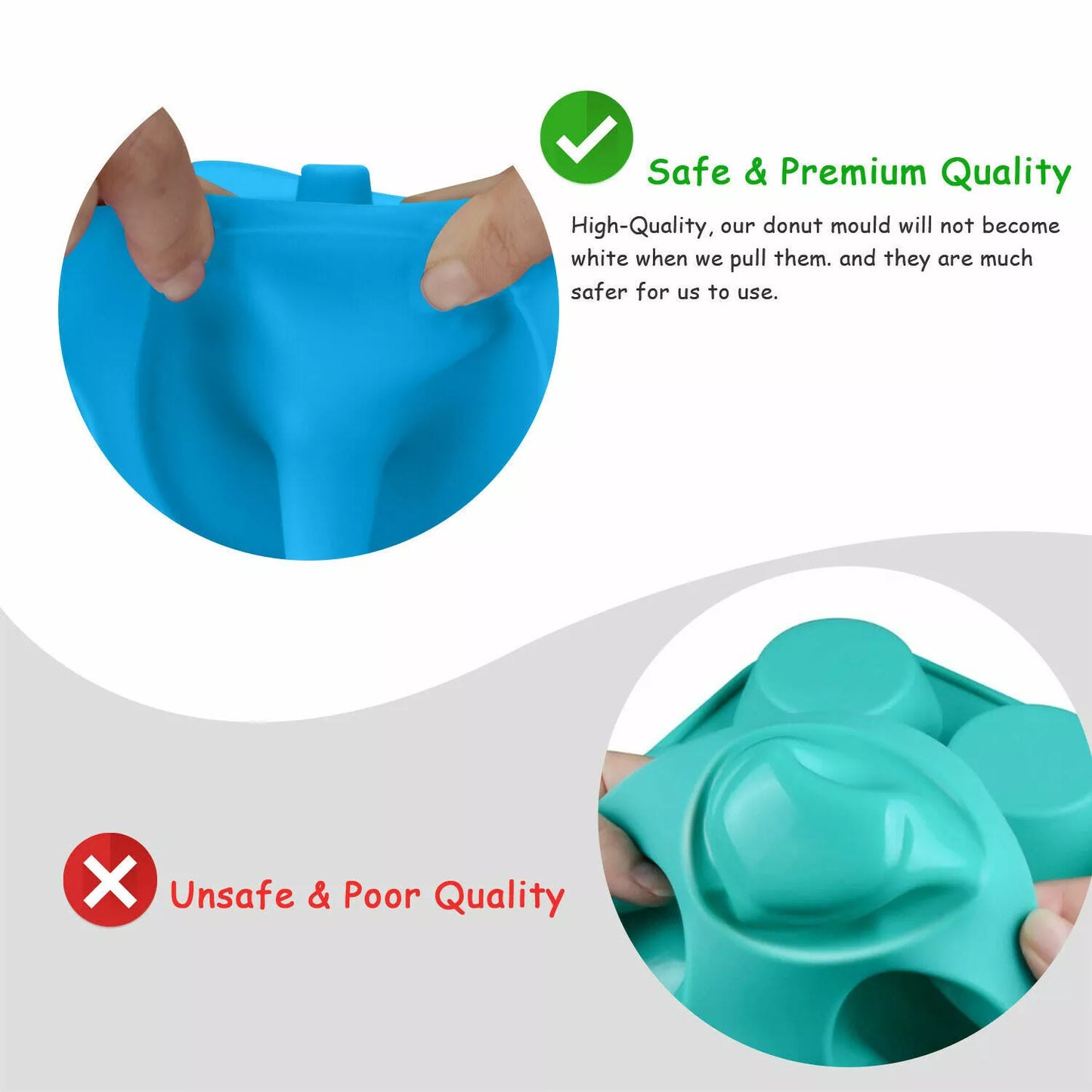2-Pack Silicone Donut Molds Blue