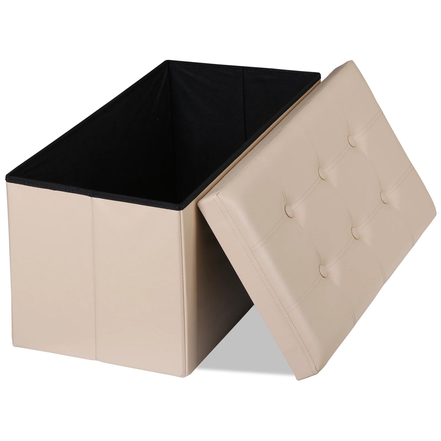 30-Inch Folding Storage Ottoman Bench