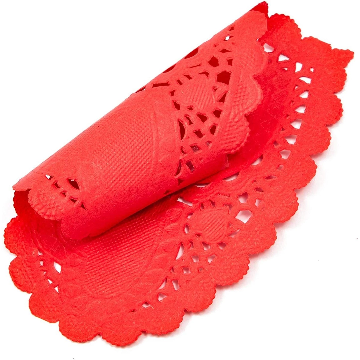 600 Mini Heart Paper Lace Doilies – 4-Inch