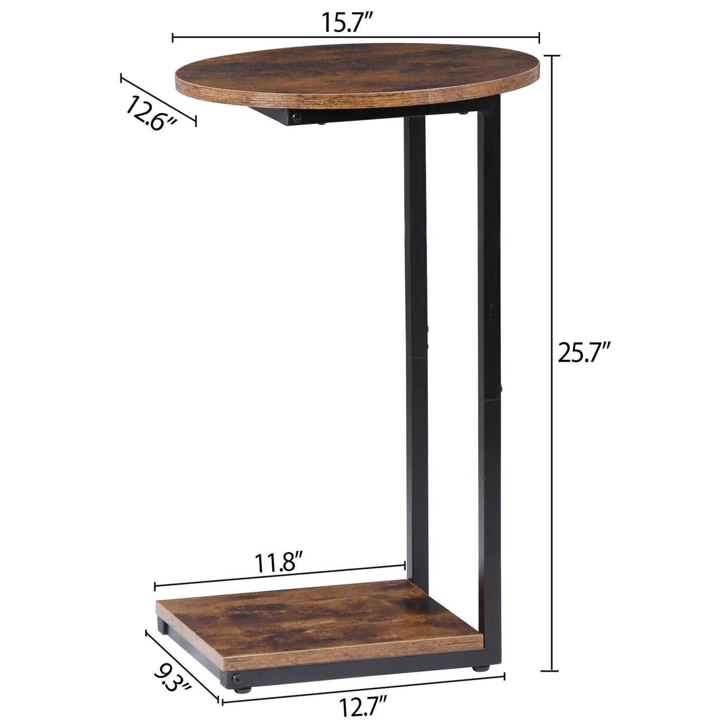 C-Shaped Side Table – Small End Table