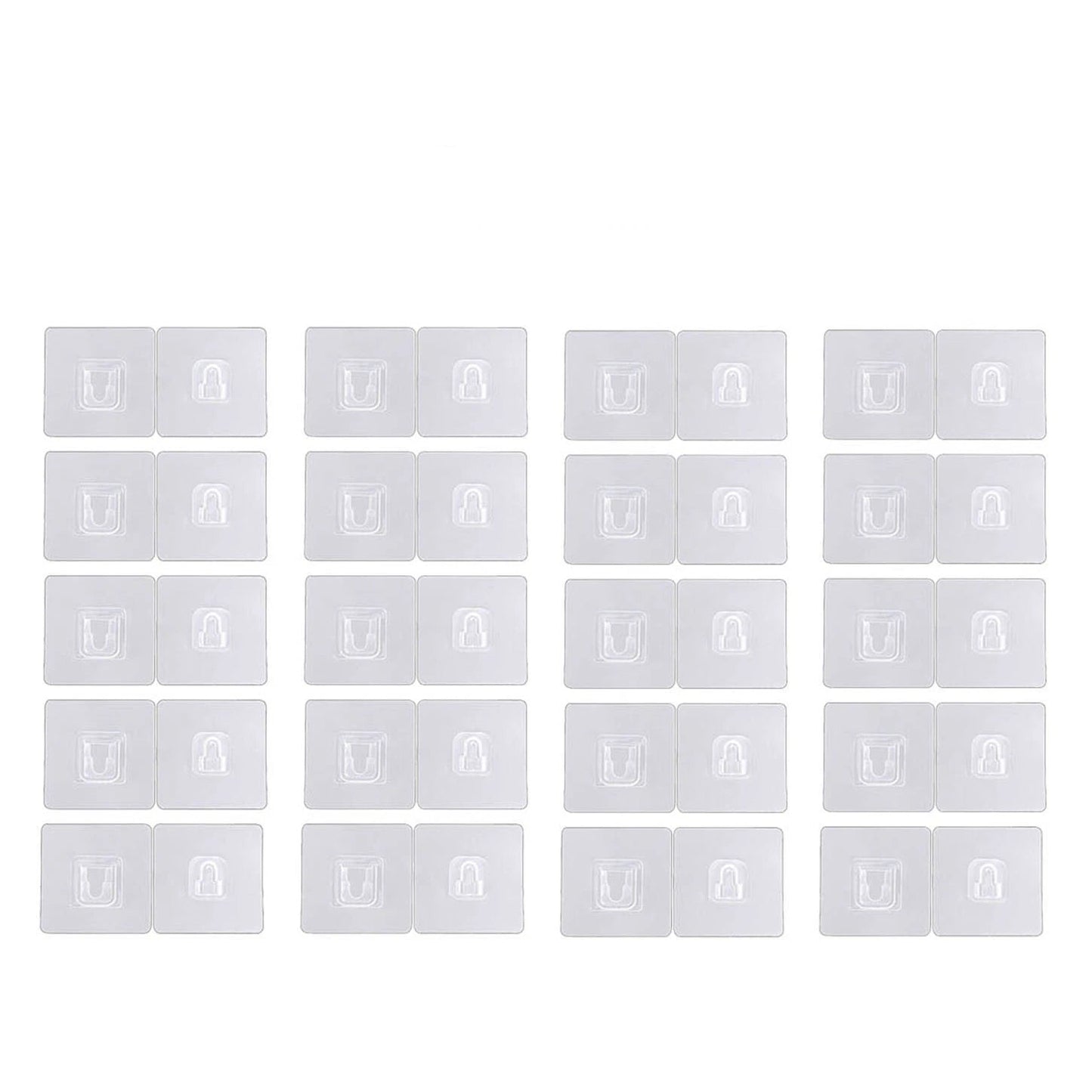 Double-Sided Adhesive Wall Utility Hooks with Suction Cup
