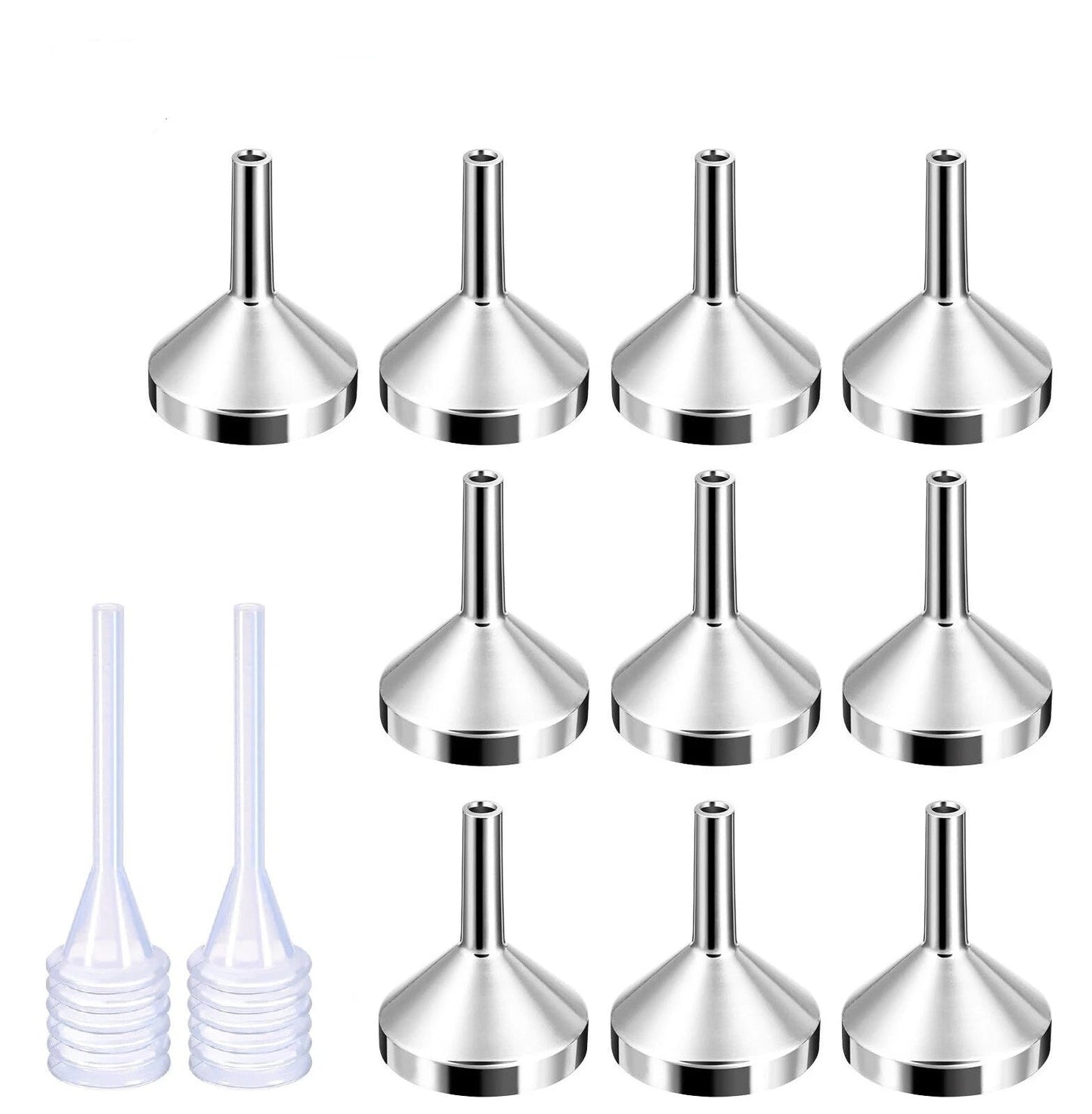 12× / 24× Mini Metal Funnels with Pipettes