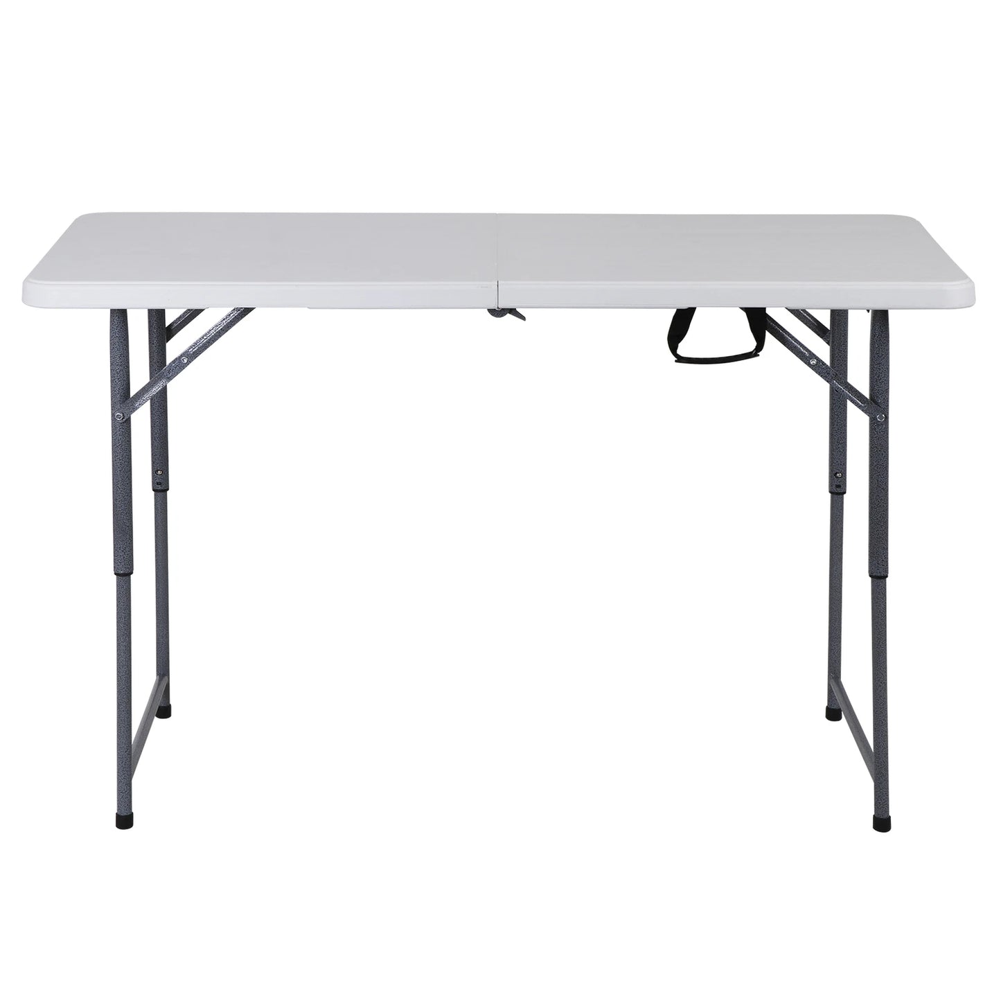 4 Ft Plastic Folding Table with Adjustable Height – White
