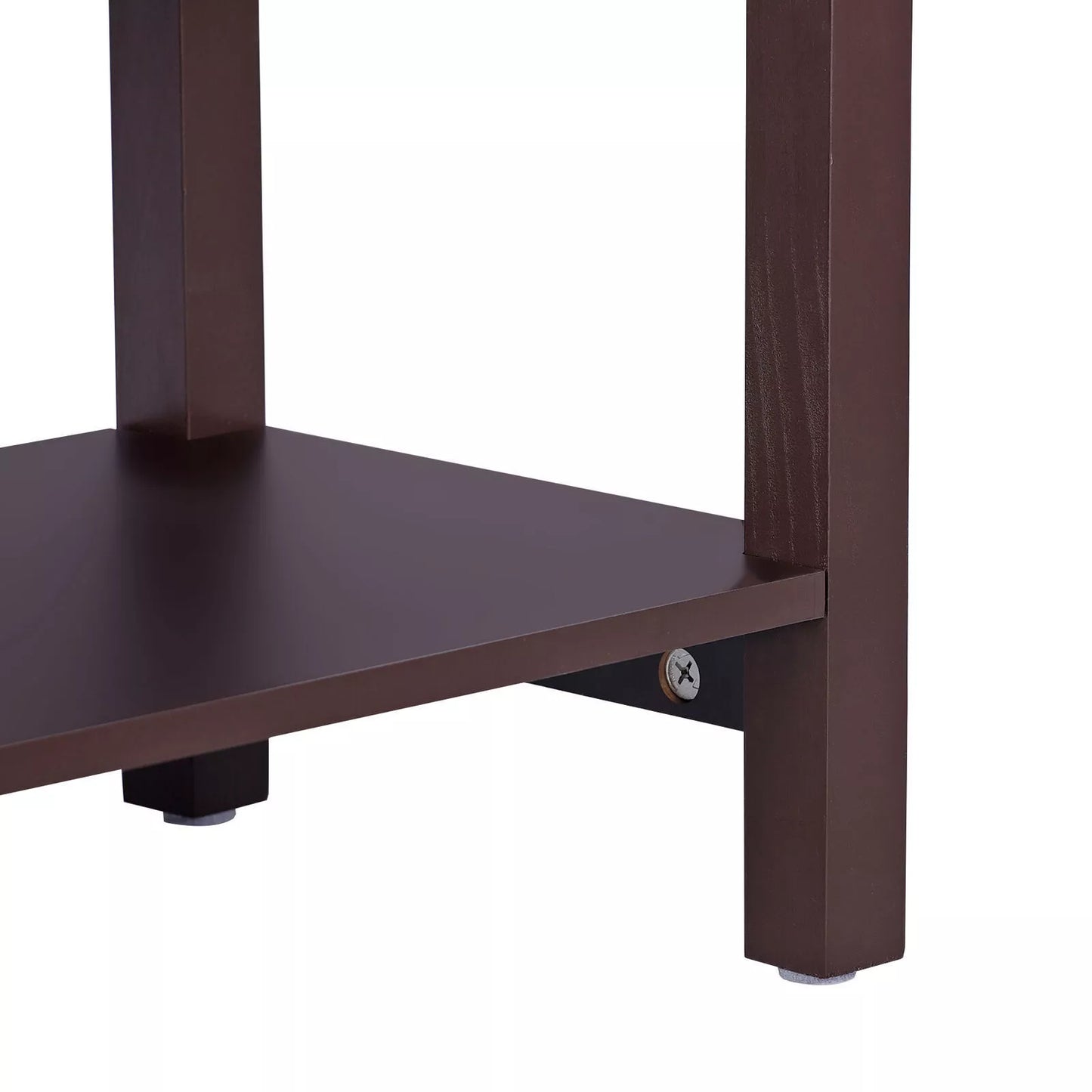 24" Slim End Table with Drawer & Shelves