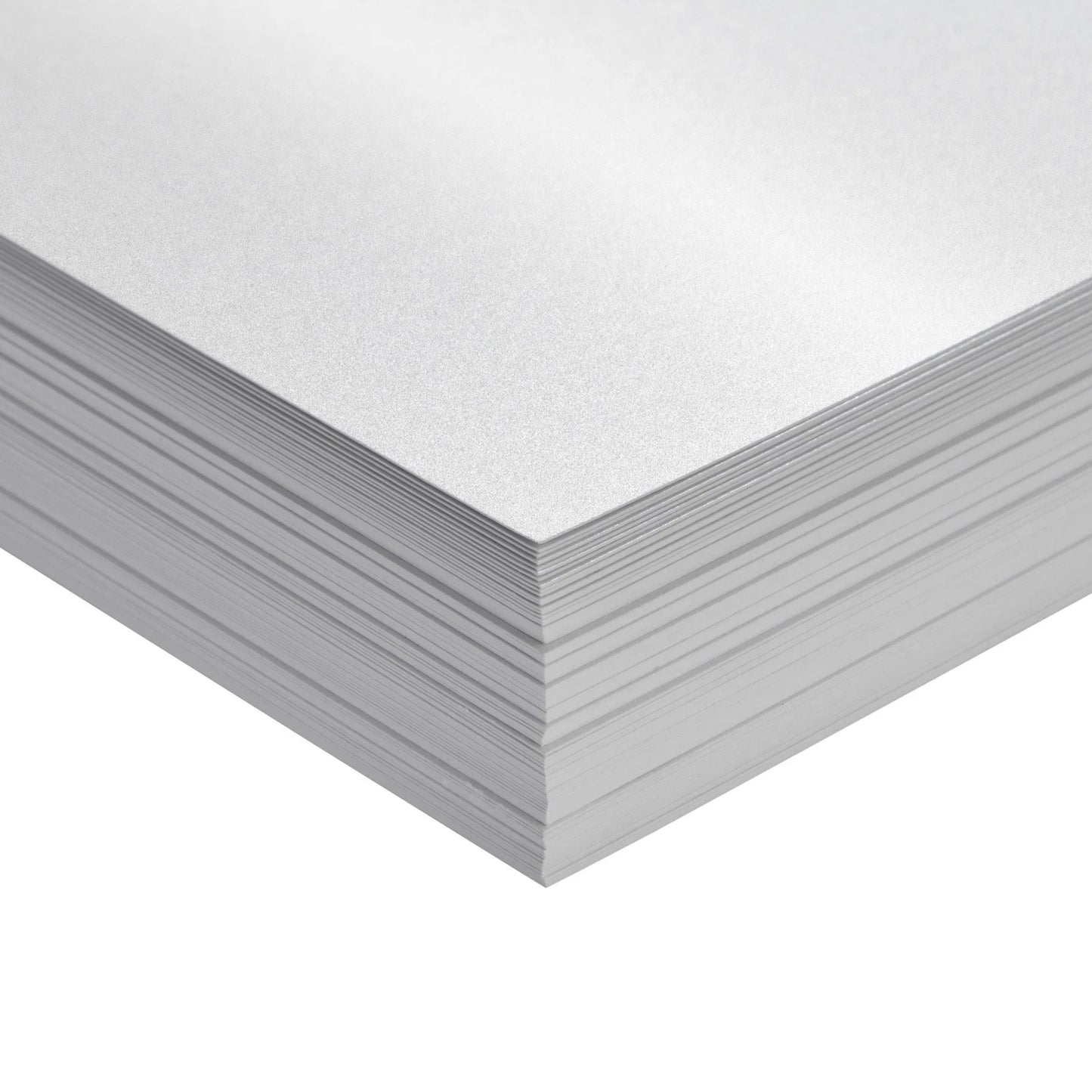 96-Pack White Metallic Cardstock Paper