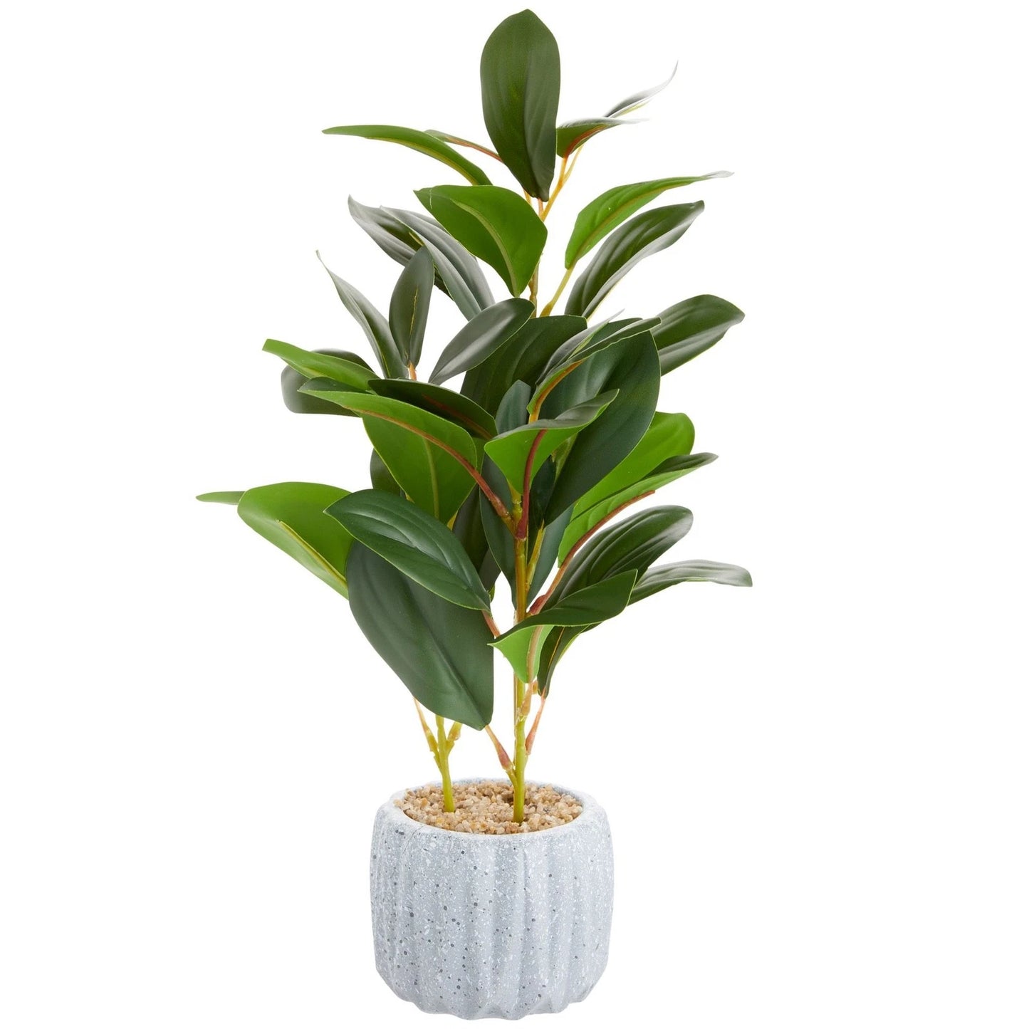 Artificial Potted Plant with Grey Cement Planter